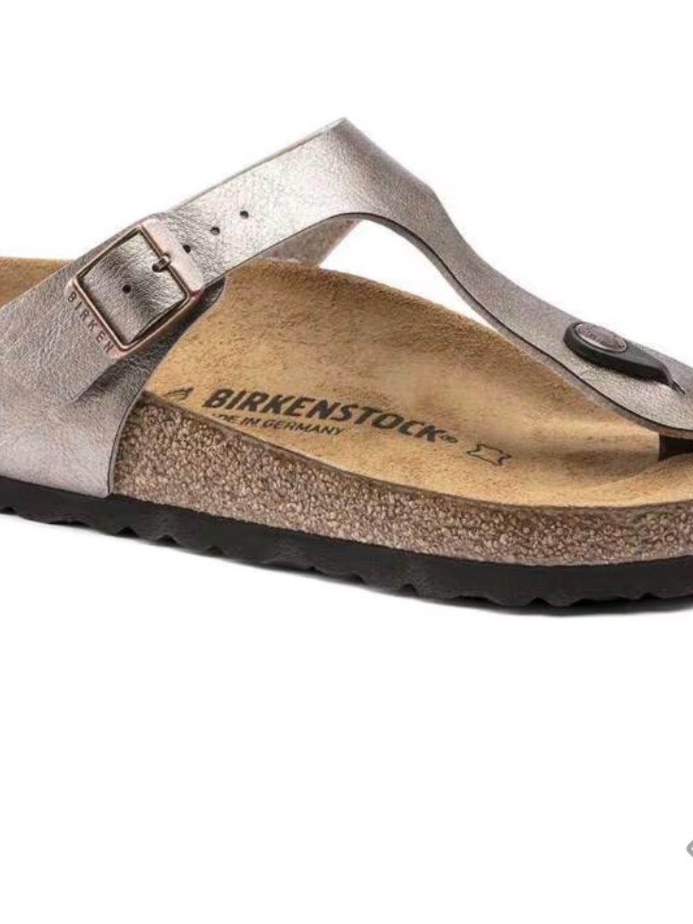 Birkenstock Women's Gizeh Metallic Pewter Thong Sandal